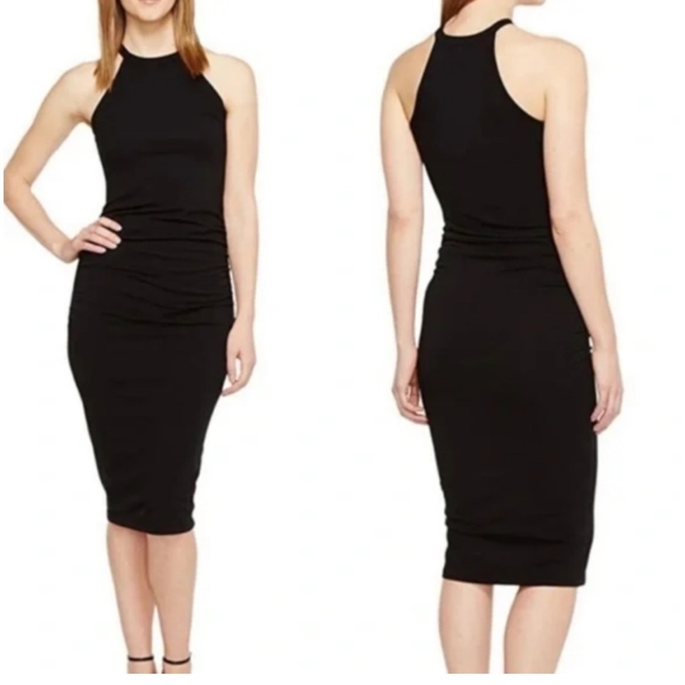 Michael Stars Halter Midi Dress | Ruched Bodycon Dress | NWT